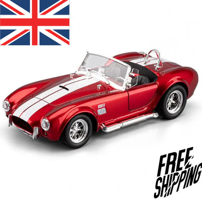 Ford Shelby Cobra 427 Roadster 1965 Classic Alloy Diecast Modellauto Sound 1:24