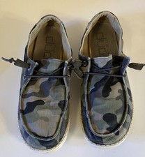 Hey Dude WENDY Camo Canvas Slip-On Loafers Shoes - Women's Size 7