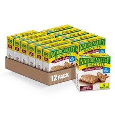 Nature Valley Biscuit Sandwiches, Almond Butter, 5 ct, 5 Count Pack of 12