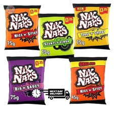 Nik Naks XTRA Crisps 75g Random 6 Mixed Flavours Big Grab Bags UK Seller Perfect