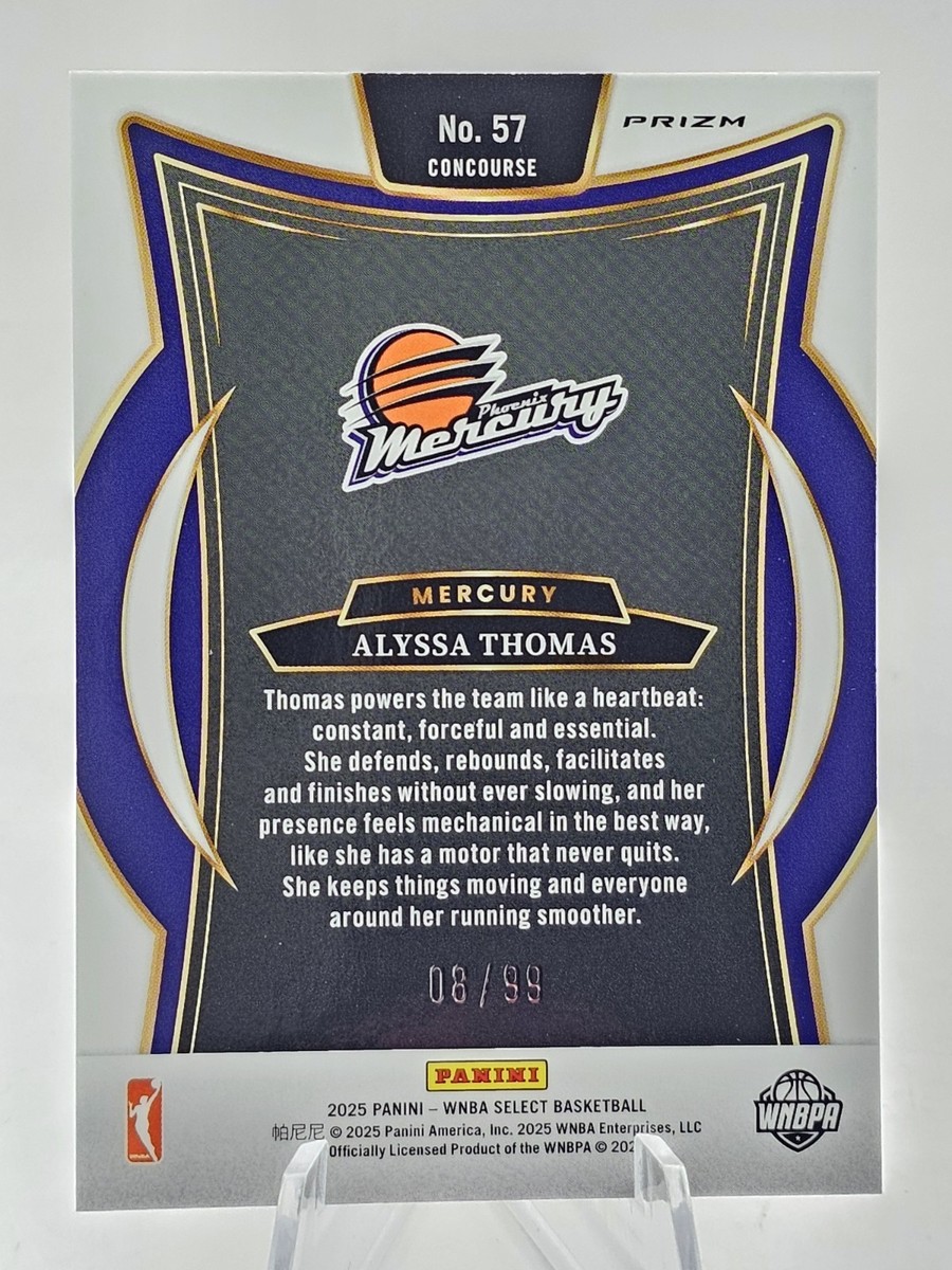 2025 Panini Select WNBA Concourse Alyssa Thomas #57 White Prizm