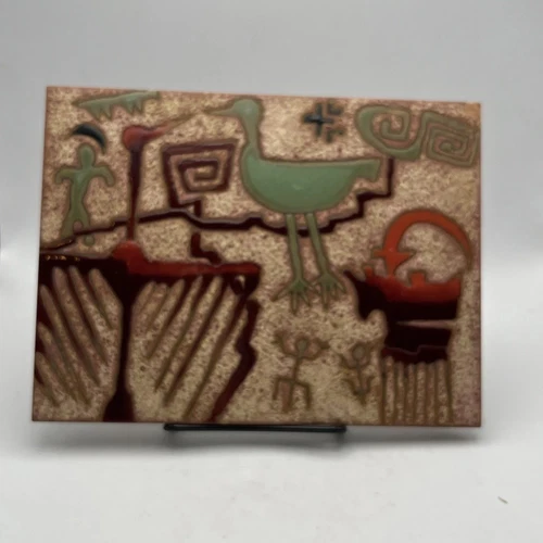 Art Tile Designed and Hand Painted, Signed By Debora Duran-Geiger Santa Fe,NM