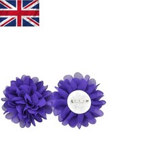 Charming 10cm Purple Chiffon Flower Brooch with Safety Pin for All Occasions