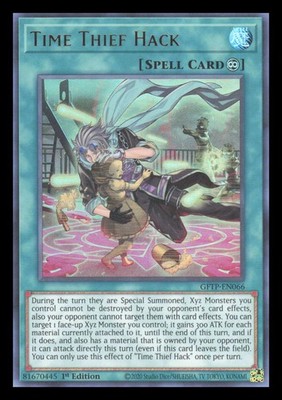Yu-gi-oh Time Thief Hack Ghosts From the Past #GFTP-EN066 Holo 2020,1st Edit