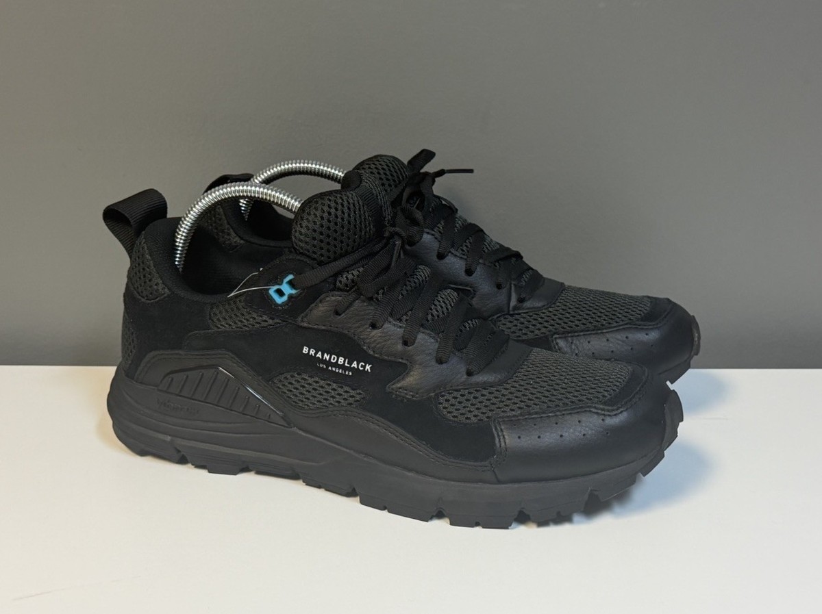 Brandblack Los Angeles Black Gray Mesh Low Top Grid Sneakers  display picture 1