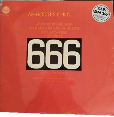Aphrodite's Child 666 Doppel LP Vinyl Album Rock