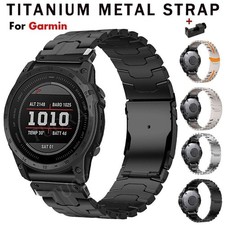 Quickfit Titanium Metal Strap Band For Garmin Fenix E 8 7 7X 6 6X Pro 5 5X Plus