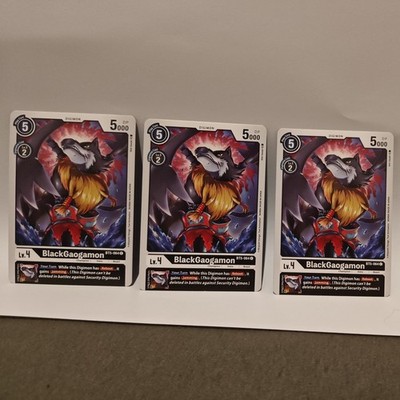 3x Digimon TCG  Karten BlackGaogamon BT5-064 C EN