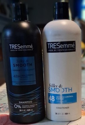 2-Tresseme Silky & Smooth Argan Oleo Blend Shampoo & Frizz Control Conditioner .