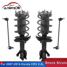 Set 4 Front Shock Struts Sway Bars Links Assembly For 2007-2014 Honda Crv