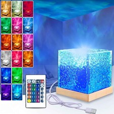 16 Colors LED Night Light Ocean Wave Projector Lamp Aurora Bedroom with Remote