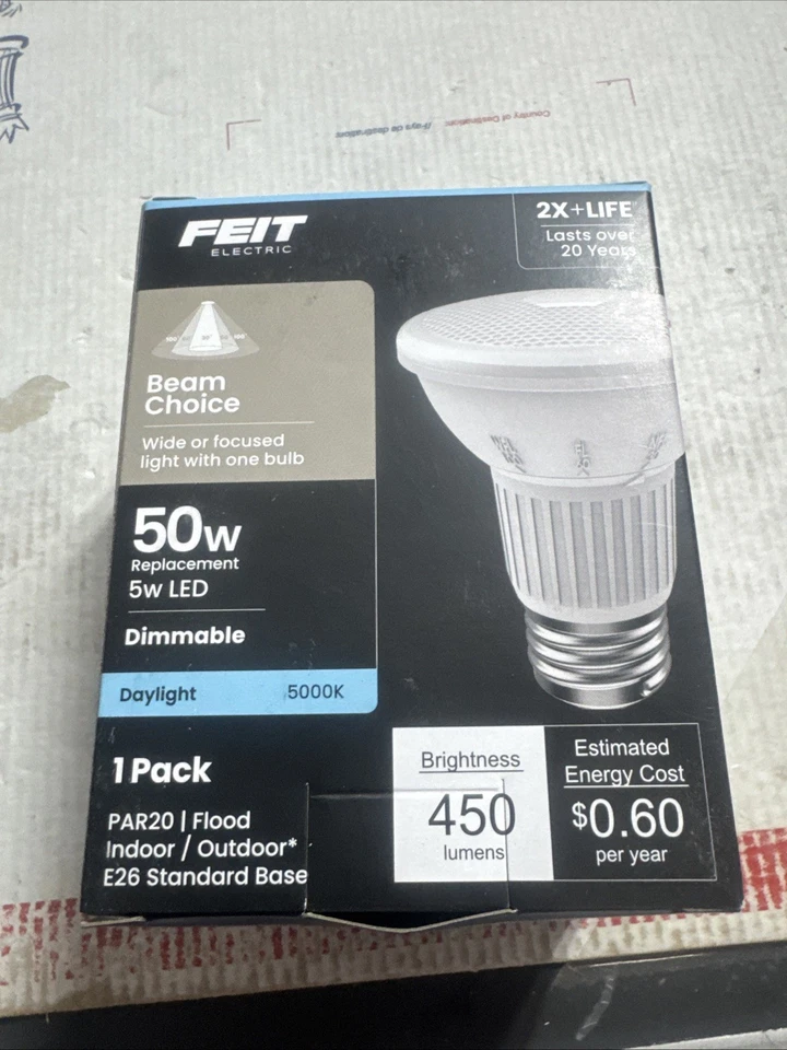 Feit Electric Dimmable PAR20/ADJ/950CA 120V 50W 5000K Beam Choice LED Bulb - Image 3 of 4