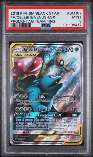 Celebi & Venusaur-GX graded PSA 9 for sale on eBay