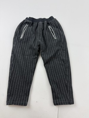 M. Latin Kids Sweatpants Youth 5 Gray Stripe Fleece Lined Elastic Waist Playwear