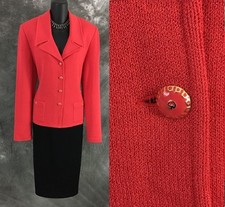 BEAUTIFUL St John collection jacket knit coral suit blazer size 12
