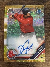 2019 Bowman Chrome Prospects Auto Danny Diaz #CPA-DD Gold Shimmer /50 (AU, RC)