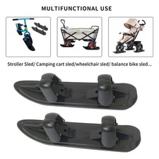 2Pcs Stroller Skis Attachment Outdoor Child Flat Bottom Winter Sledge Board for