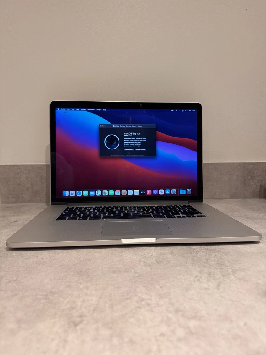 MacBook Pro Intel Core i7 4th Gen. Apple 256 GB Hard Drive