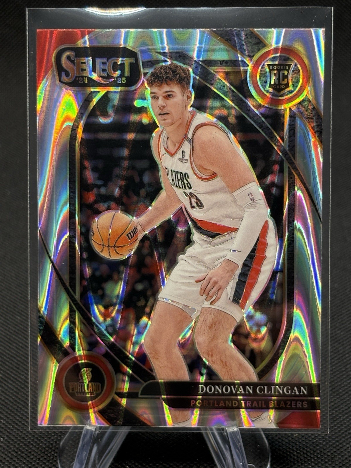 2024-25 Select Donovan Clingan RC #270 Tectonic Prizm Courtside Blazers Rookie