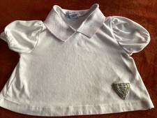 OshKosh B'Gosh Vintage 80s White Short Sleeve With Collar Shirt Sz 6X