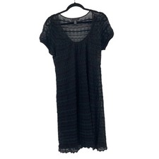 Laundry by Shelli Segal Lace Mesh Black Goth Boho Western Midi Dress Women’s Sm