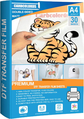 Premium DTF Transfer Film Paper - A4(8.4'' x 11.7'') 30 Sheets A4 Matte(30 PCS) 