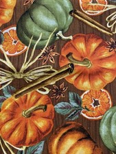 Pumpkin Fall Autumn Fabric Yard