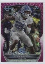 2022 Bowman U Chrome Fuchsia Mini-Diamond Refractor 50/150 Tony Grimes #75 8sr