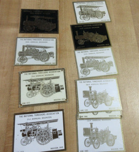 National Threshers Association Steam show Wauseon Ohio 10 metal plaques. (mk)