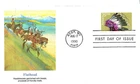 FLATHEAD  INDIAN TRIBE HEADDRESS  1990  FLEETWOOD CACHET FDC UNADDR