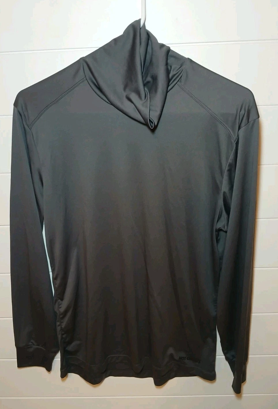 Men's Hot Chillys TurtleNeck Moisture-wicking Baselayer Shirt Gray Size Small