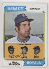 1974 Topps Charlie Lau Harry Dunlop Jack McKeon Galen Cisco #166 2k3