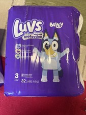 Luvs Disposable Baby Diapers Bluey Pattern 32 Pk - Size 3 