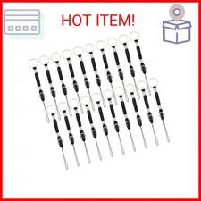 Bememo 20 Packs Black Nylon Lanyard Strap with Quick Release Buckle for USB Flas