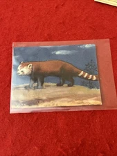 1957 Granose Foods “Animal Life” PANDA Trade Card No#  NM-MT  Embossed