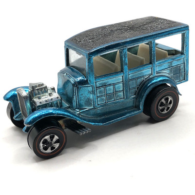 Hot Wheels Redline Classic  31 Ford Woody 1968/1969 Aqua White Interior - U.S.A.
