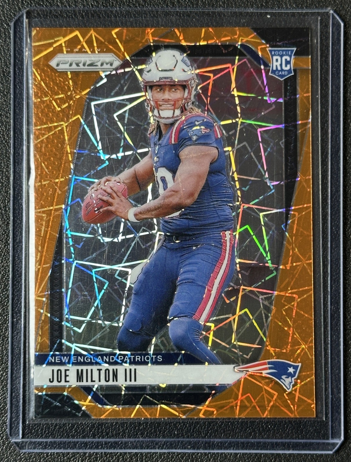 JOE MILTON III 2024 PANINI PRIZM #354 ROOKIE LAZER RC PATRIOTS