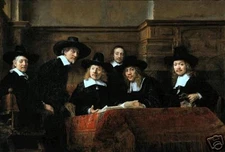 Officials -Rembrandt Harmensz van Rijn Old Masters Classic Print