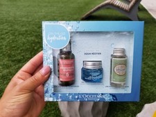 NEW L Occitane On-the-go hydration set: shampoo, aqua reotier, almond skin oil