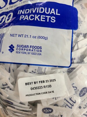 NJOY Iodized Salt 1,200 ct. 5 gm Convenient Single-serve Individual Packets  -NEW | eBay