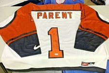 Bernie Parent Philadelphia Flyers HOF signed White Nike Jersey JSA authenticated