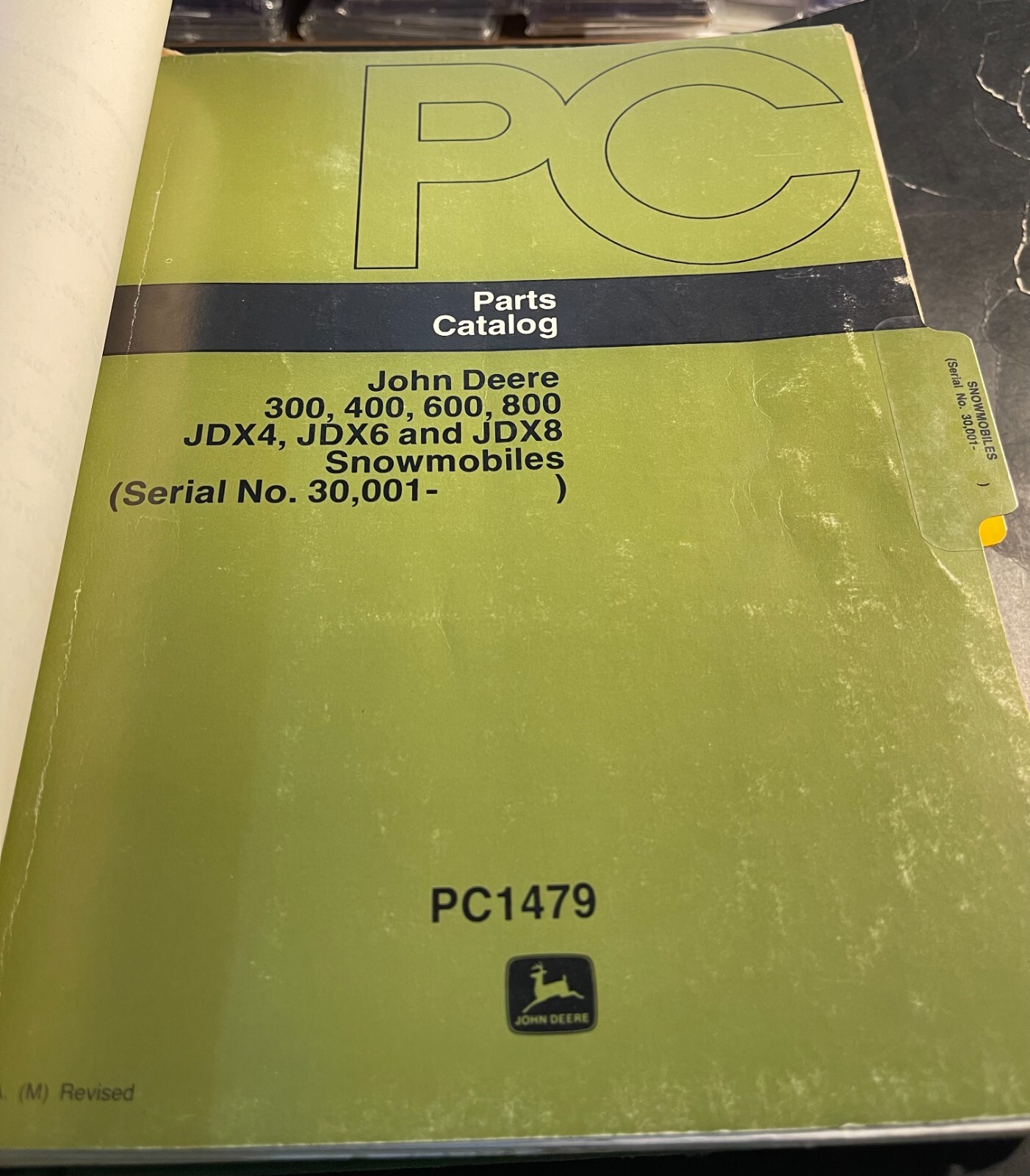 HUGE JOHN DEERE SNOWMOBILE PARTS MANUAL BINDER LIQUIDATOR 295/S 16