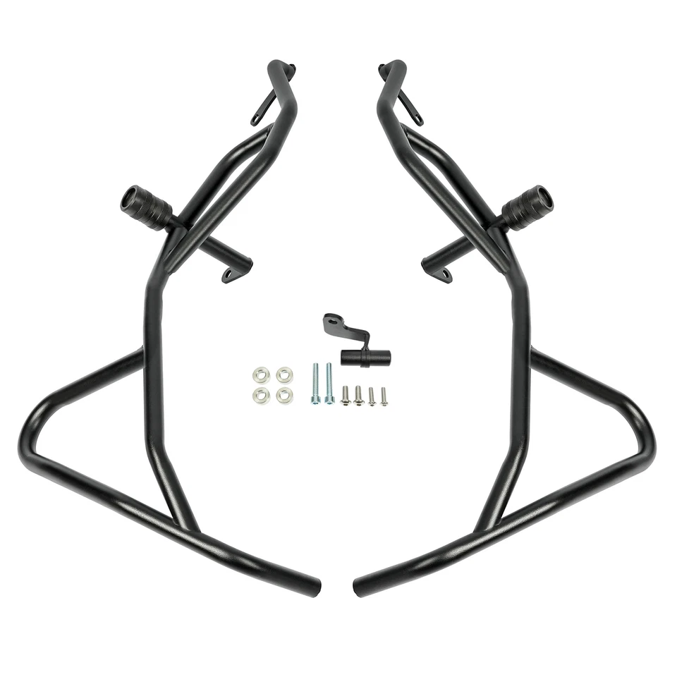 Barras de choque de carretera protectoras inferiores + superiores negras para BMW G310GS G 310 GS 17-24 Foto 3 de 4