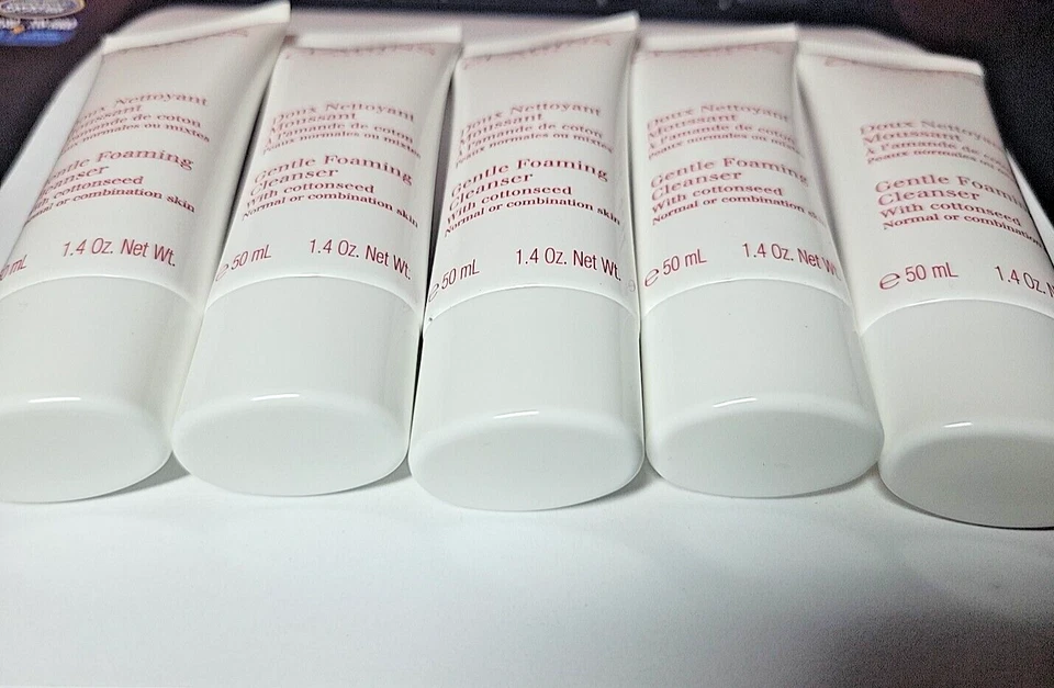 5-PACK Clarins Gentle Foaming Cleanser with Cottonseed, 1.4 oz each -  SEALED - Image 3 of 4