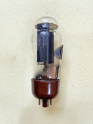 1x Osram GEC U52 5U4G CV375 Black Plate Brown Base D Getter Curved