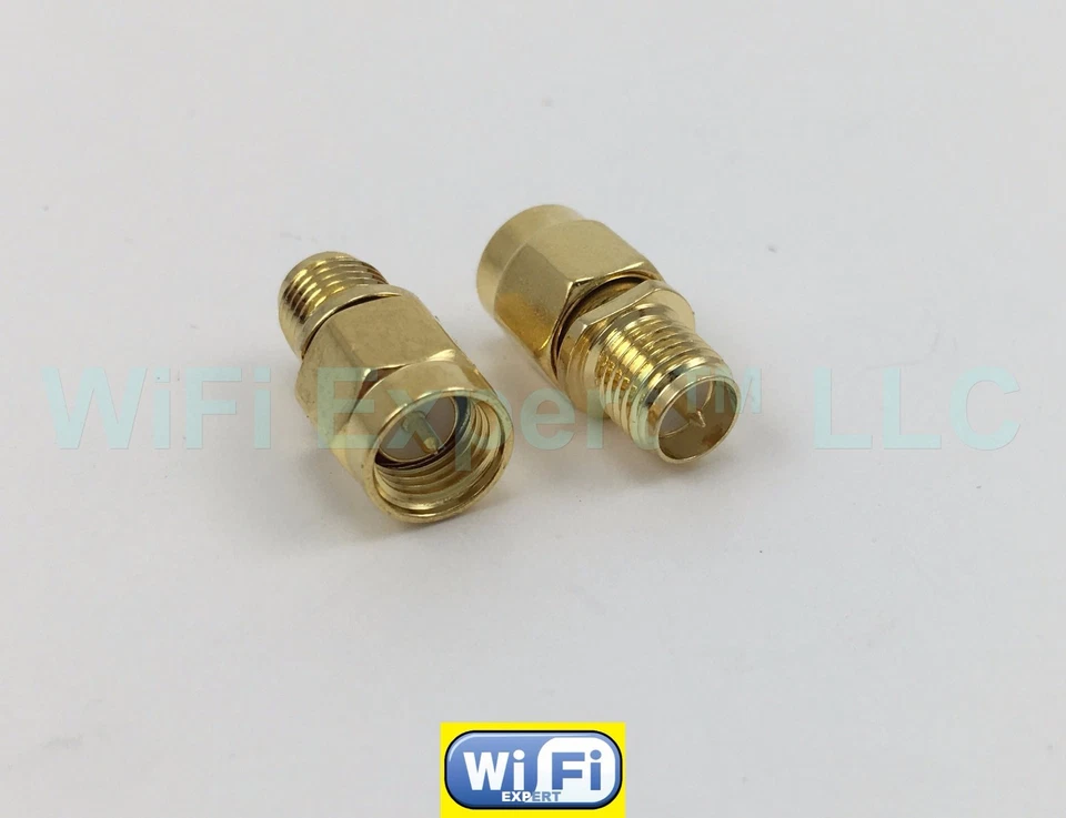 2 x SMA Male To RP-SMA Female connect SMA to RP-SMA RF Connector Adapter USA - Image 2 of 3