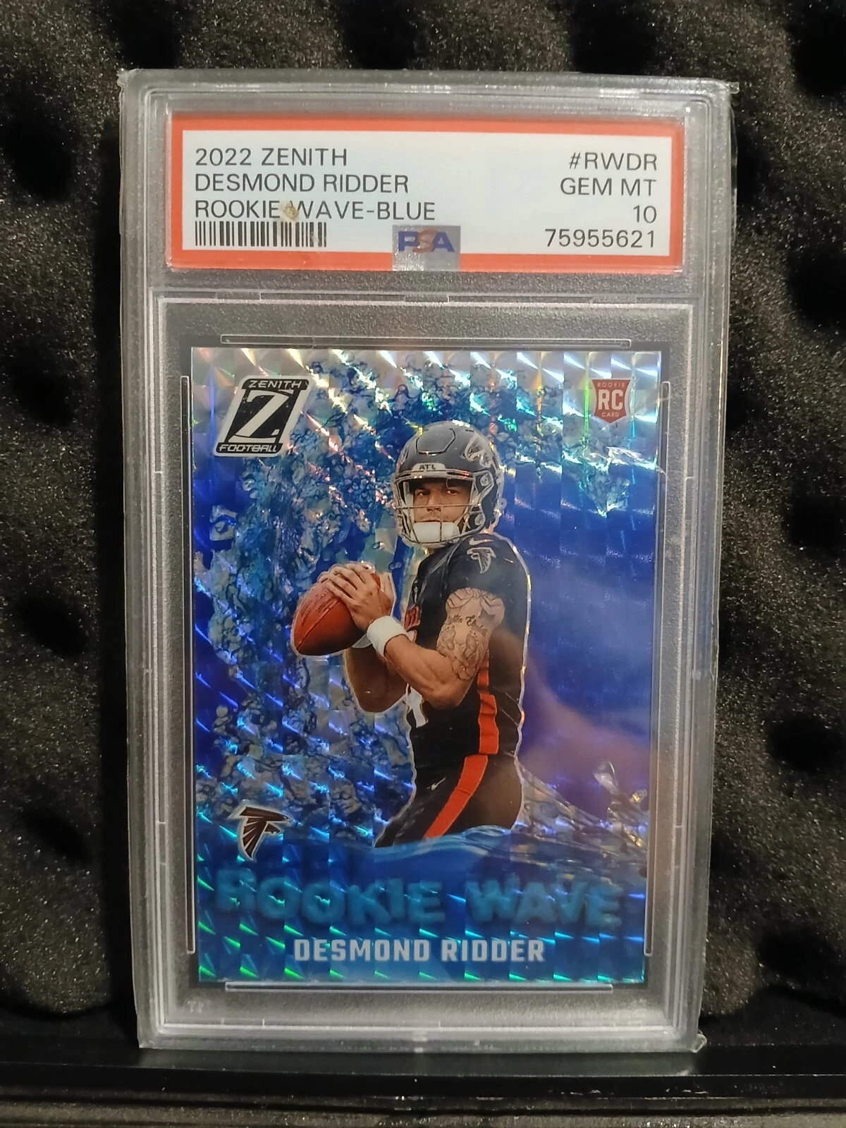 Desmond Ridder Panini Zenith Rookie Wave #RWDR Blue