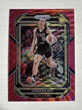2023 Panini Prizm WNBA Red Wave Prizm #150 Ivana Dojkic Seattle Storm RC Rookie