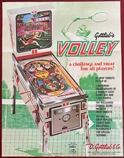 1976 Gottlieb Volley Original Pinball Flyer