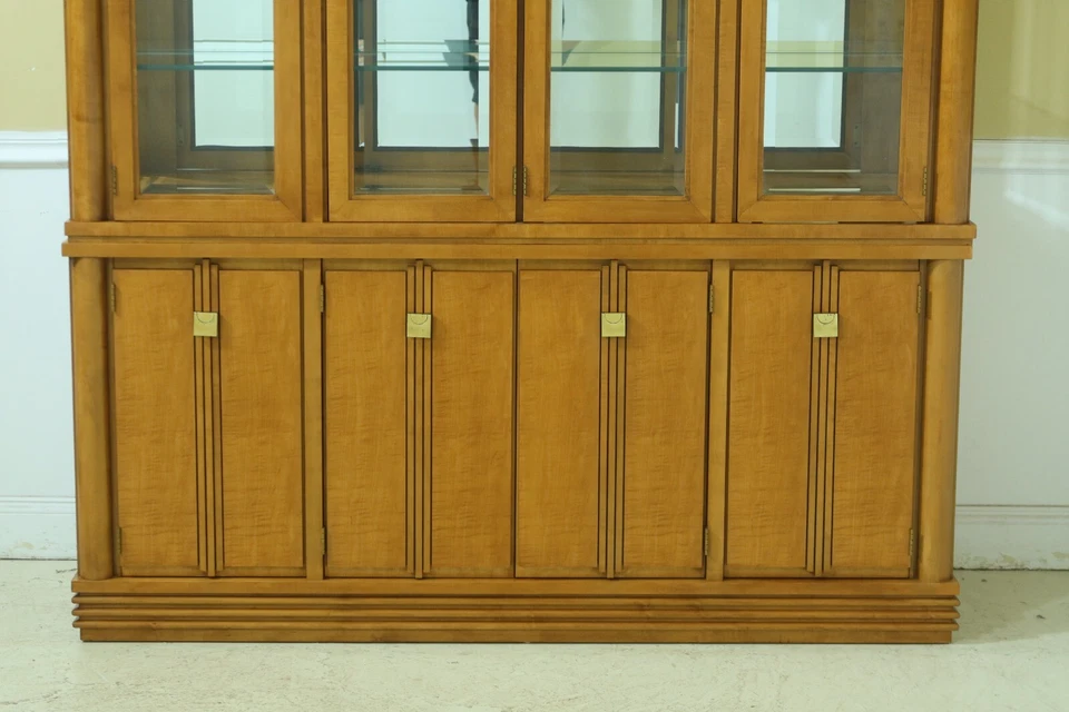 53388EC: Gabinete de China de madera satinada estilo Biedermeier BLANCO NOGAL Foto 2 de 4